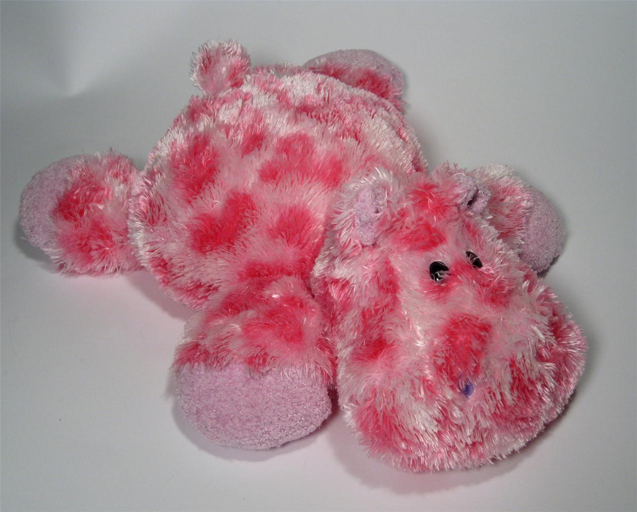 stuffed pink hippo