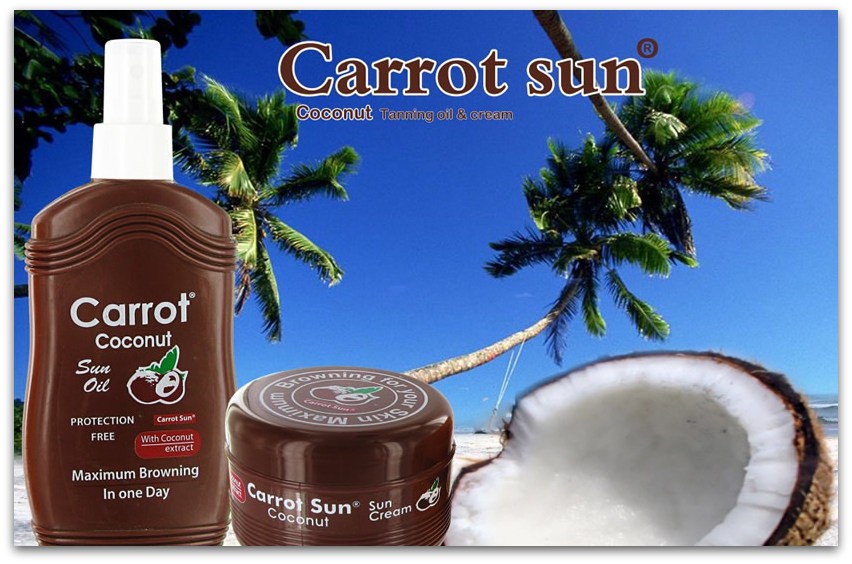 CARROT SUN TANNING ACCELERATOR OIL COCONUT LOTION SPRAY 200ML