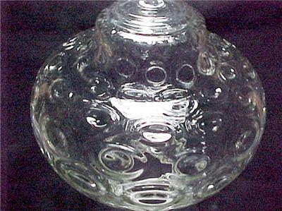 Clear Glass Shades on Clear Glass Hanging Swag Light Lamp Globe Shade Vintage 4 X 11 X 12