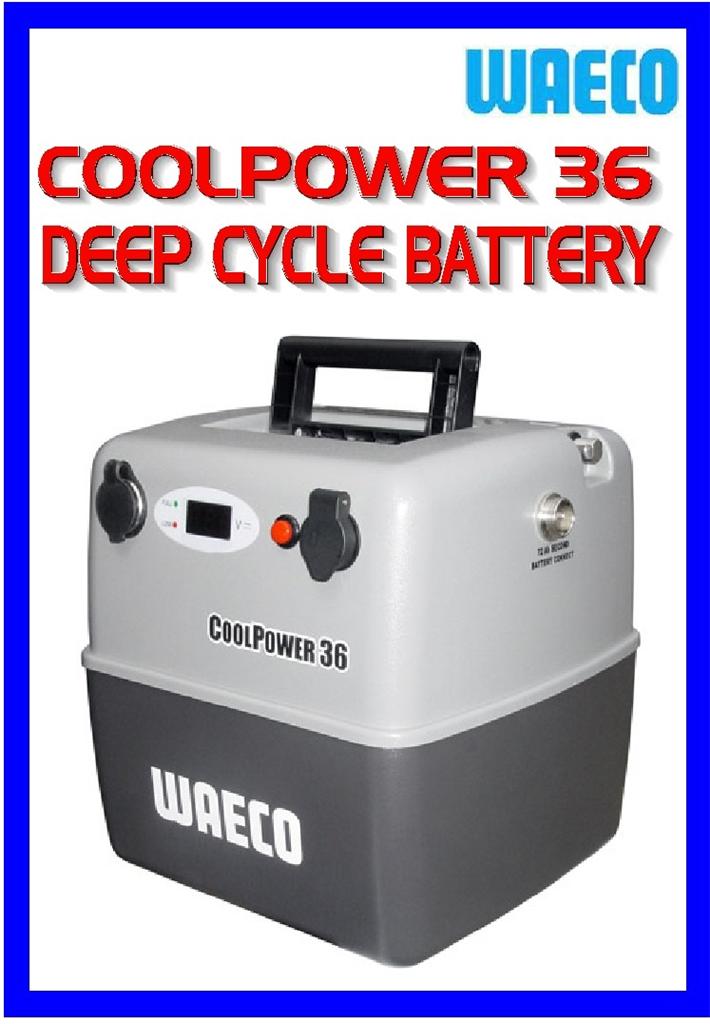 Waeco CoolPower 36 Deep Cycle Battery 12v Power 36AMP Hours Digital