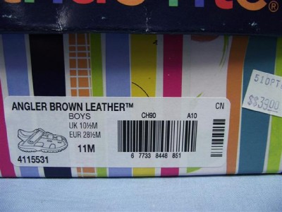 Boys Shoes Size on Stride Rite Angler Brown Leather Boys Shoes Sandals Size 11 M   Ebay