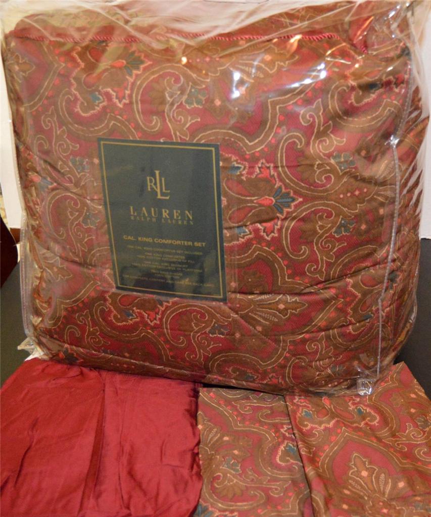 ralph lauren abenhall paisley cal king comforter set new ralph lauren abenhall paisley cal king comforter set new