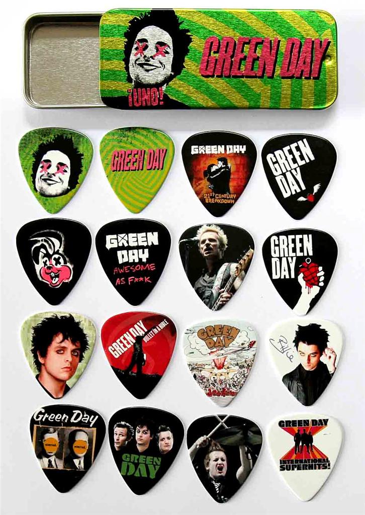 Green Day Premium Guitar Picks Tin of 16 Plectrums eBay