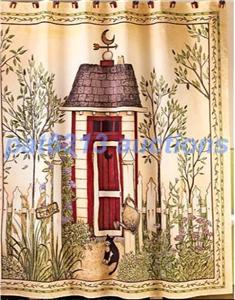 Rustic Primitive Country Outhouse Shower Curtain Spivey