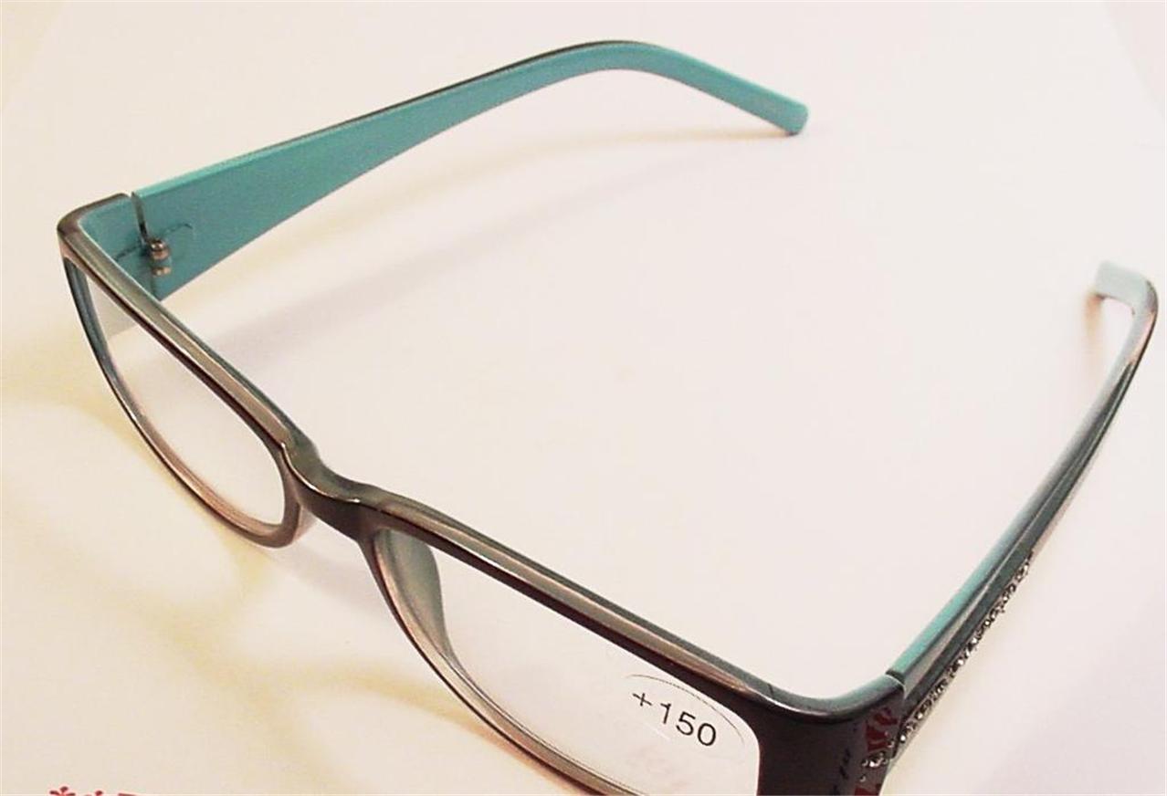 Designer "Jacki" Fun Colors Rhinestone Reading Glasses 1.50 R212CR eBay