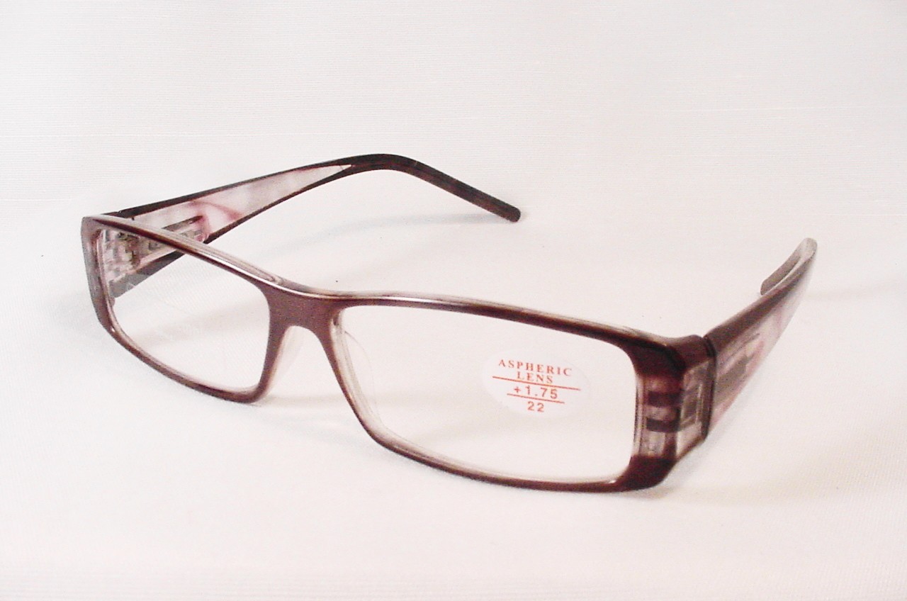 "Suzy Q" Aspheric Lens, Spring Temple Floral Reading Glasses 2.00 R292