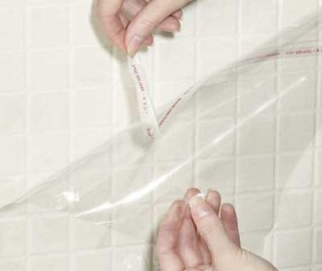 Kitchen Wall Protector Clear Stick On re-usable Splashback ...