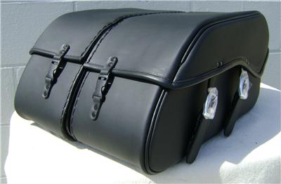  Saddlebags on Leather Hard Body  Bolt On  Saddlebags Honda Vtx 1300  1800 C   F