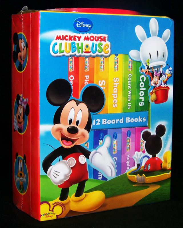 mickey mouse book with figurines