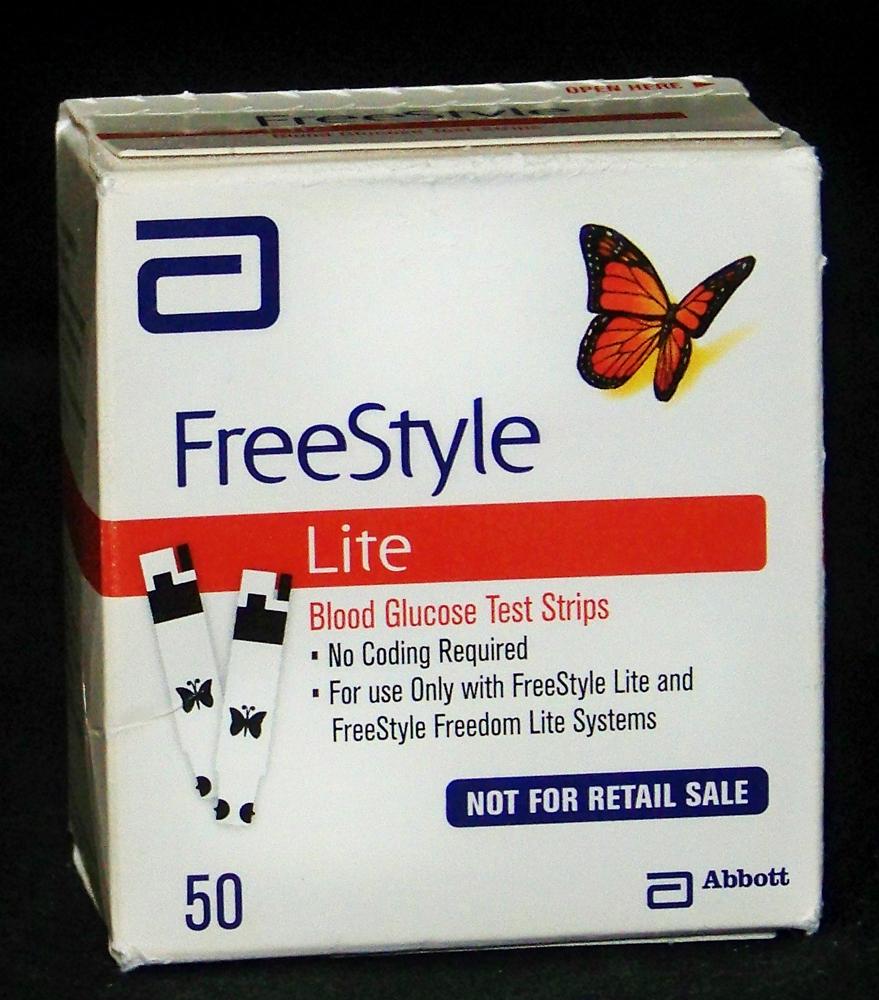 New FreeStyle Lite Diabetic Test Strips 50 Ct Free Shipping 9/2013 eBay