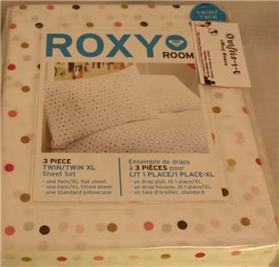Quiksilver Bedding Sets Sale on Roxy Quiksilver Twin Xl X Long Sheet Set Pink Polka Dot   Ebay