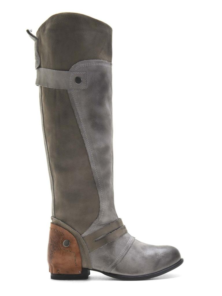 womens grey long boots
