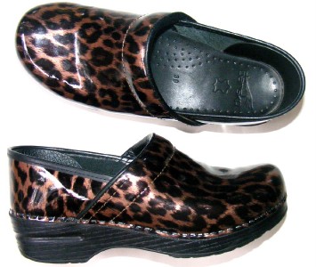 leopard patent dansko