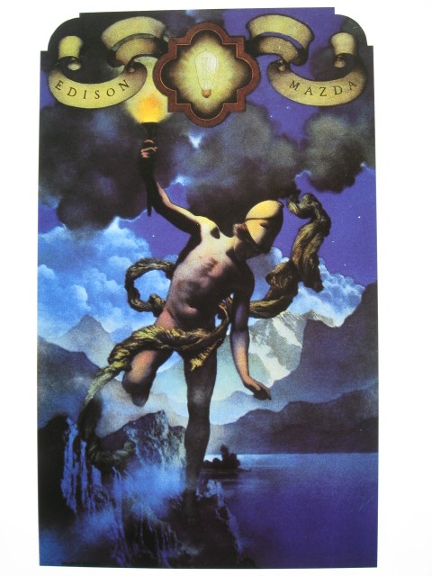 Maxfield Parrish Edison Mazda Art Quot Prometheus Quot 1995