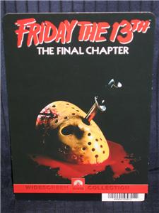 FRIDAY THE 13TH MOVIE DISPLAY CARD 5 1/2 X 8