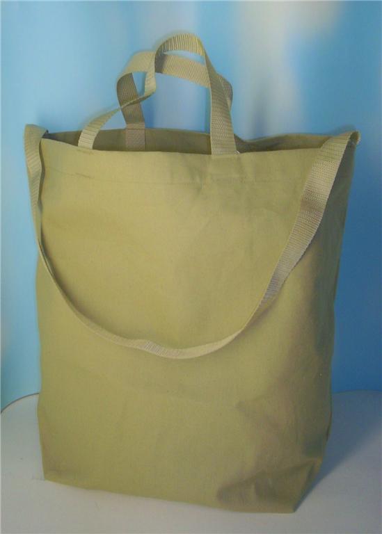 ... Khaki Color Canvas Reusable Grocery Shopping Tote Bag -MADE IN THE USA