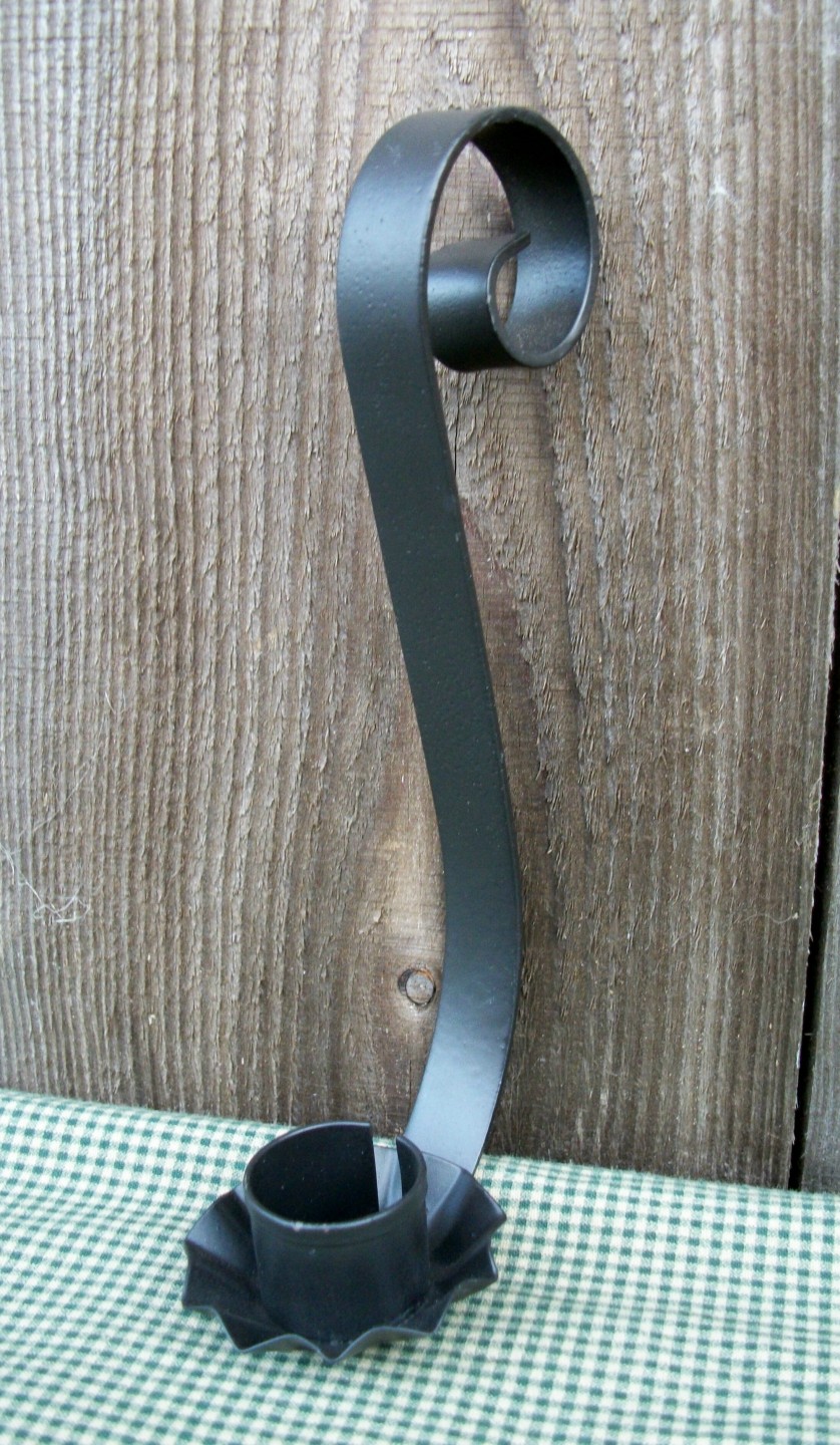 Mason Quart Jar Iron Taper Candle HolderPrimitive Country & Wedding