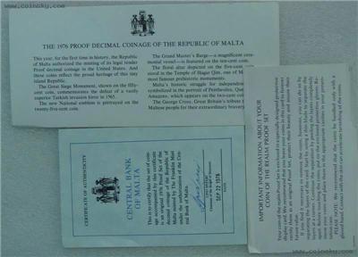 Freight Malta on Malta 9 Coins Proof Set 1976 Km Ps2 Ebay