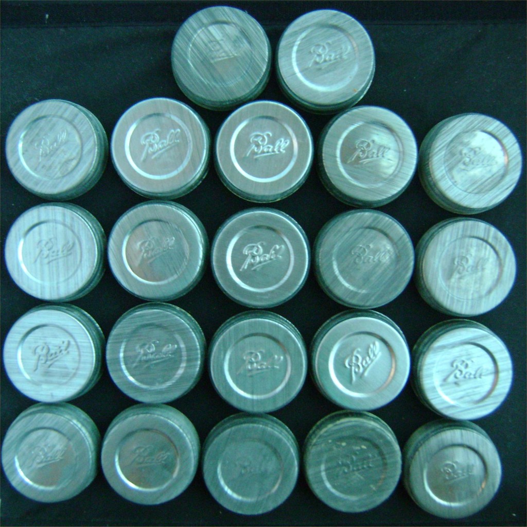 22 Vintage Ball Mason Jar Zinc Caps Lids Canning Wide Mouth Box