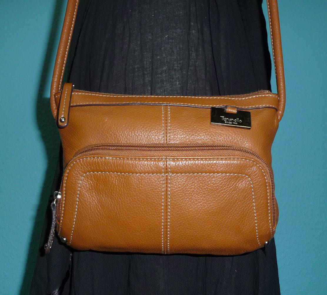 TIGNANELLO Small Burnt Tan Brown Leather Cross Body Satchel Messenger Purse Bag | eBay