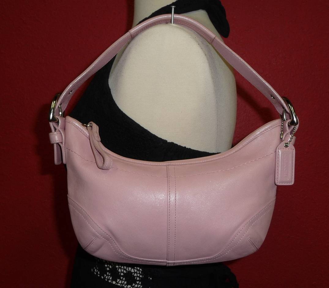 COACH Light Pink Leather Small Mini SOHO Hobo Demi Shoulder Tote Purse Bag 9541 | eBay