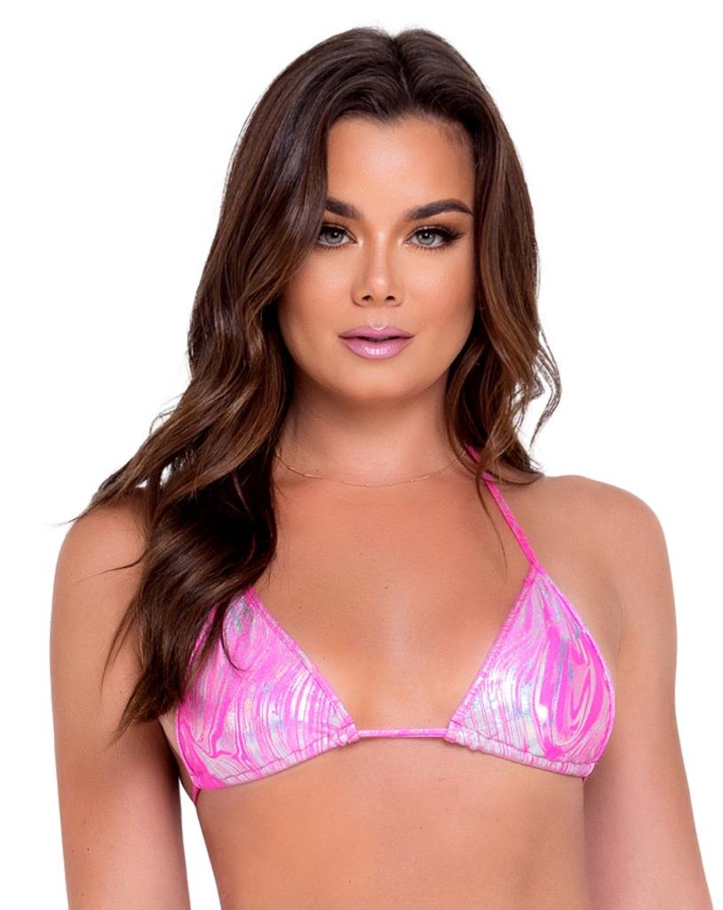 Sexy Roma Metallic Swirl Bikini Triangle Top Swimsuit Bathing Suit Festival Rave Ebay