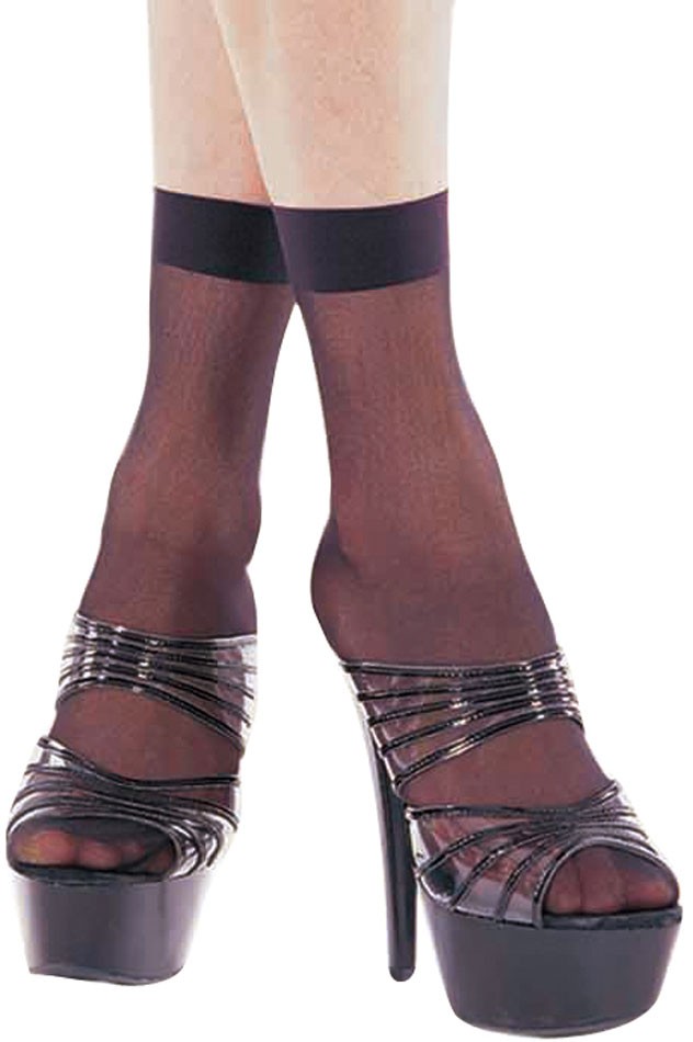 Sexy Music Legs Sheer Ankle Highs Socks Dressy Anklets Nylon Stockings 