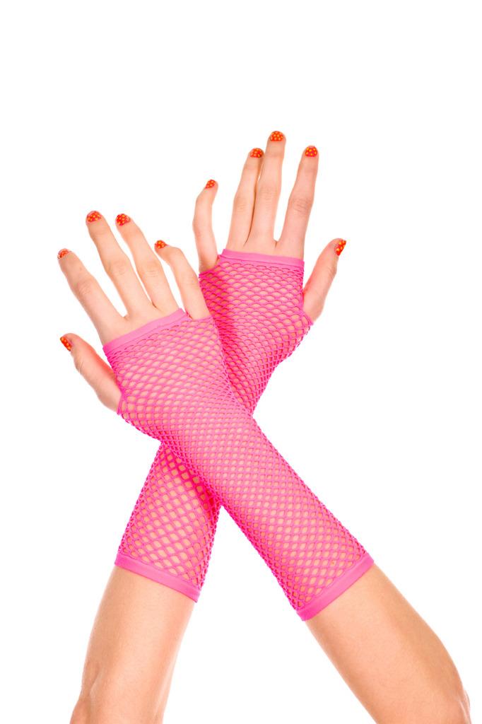 sexy MUSIC LEGS diamond net MIDARM length fingerless GLOVES 80