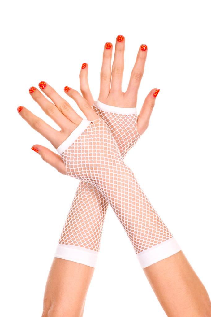 sexy MUSIC LEGS diamond net MIDARM length fingerless GLOVES 80