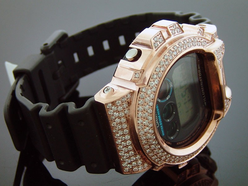 white and gold g shock mens