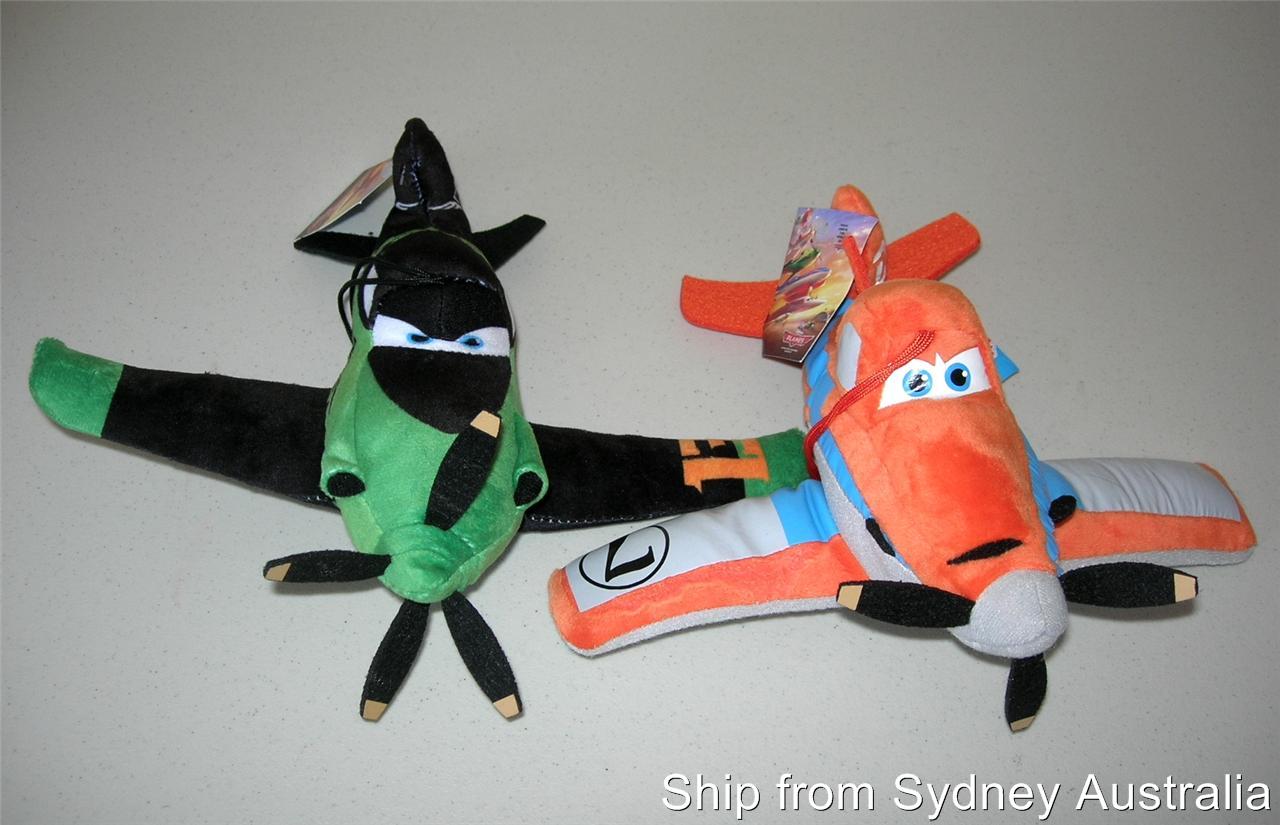 New Disney PLANES Dusty + Ripslinger Plush Toys Dolls 2 pcs Set (8 inch