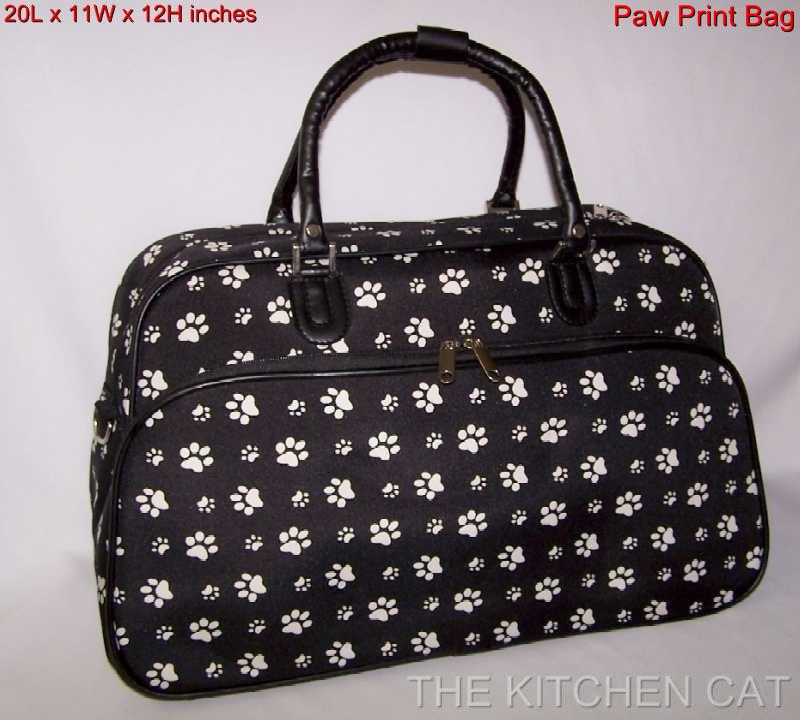 PUPPY DOG PAW PRINT DUFFLE BAG Gym Travel Totes Handbag