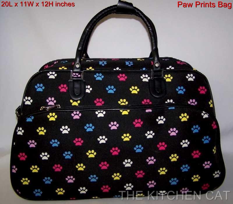 PUPPY DOG PAW PRINT DUFFLE BAG Gym Travel Totes Handbag