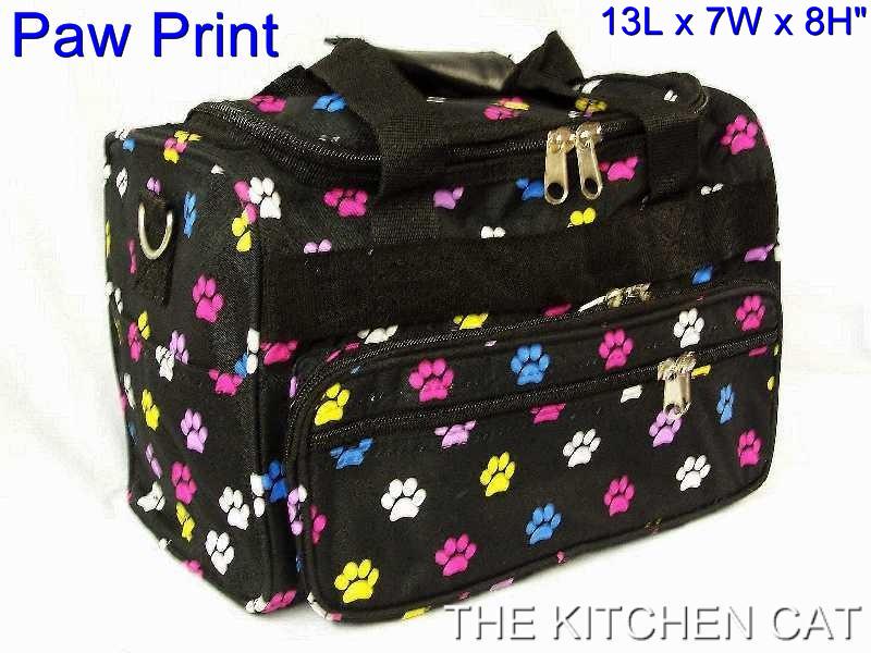 13" DOG PAW PRINT DUFFLE BAG Zippered Girls Dance Tote