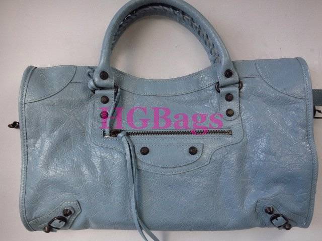 2014 Auth Balenciaga Blue Opal City Bag - Picture 1 of 1