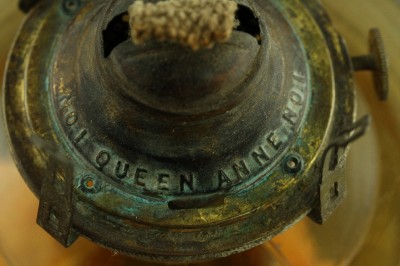 Queen Anne Lamp on Amber Molded Pattern Glass Base Queen Anne No 1 Burner Oil Lamp   Ebay