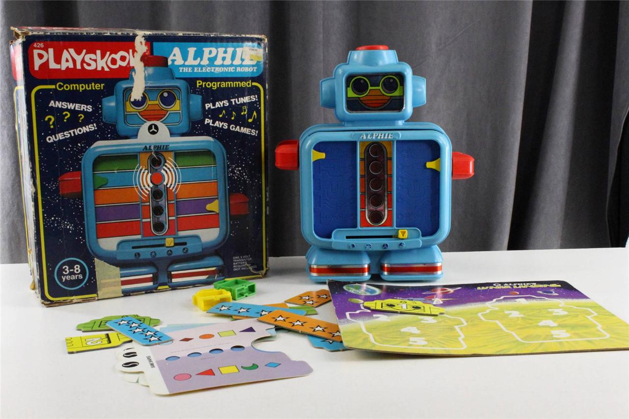 Vintage Electronic Toy PLAYSKOOL ALPHIE Educational Robot No 426 Age 3