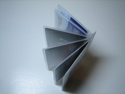 New Lot of 4 Plastic 6 Page Wallet Insert Tri Fo