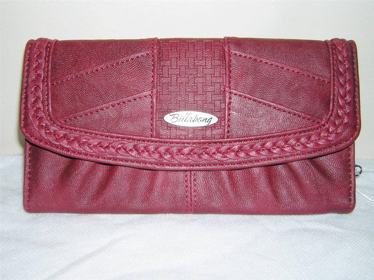 New Billabong Large Purse Ladies Wallet Surf Womens Clutch Black Brown