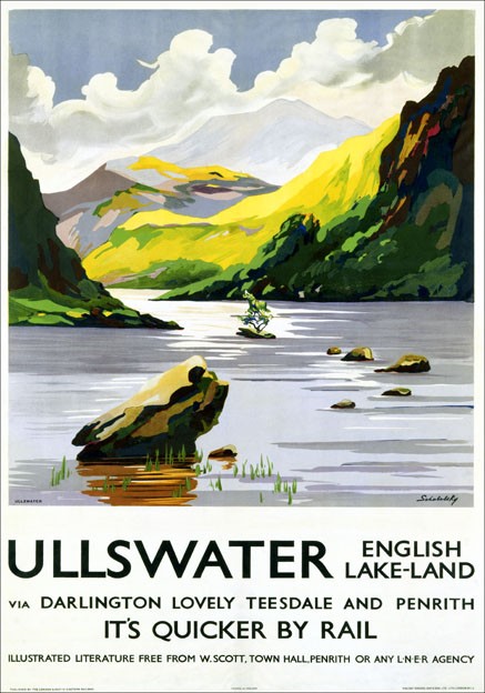 Ullswater, Lake District, Cumbria. LNER Vintage Travel Poster art by Schabelsky - Bild 1 von 1