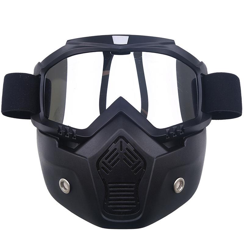 Motocross Motorcycle ATV Bike Offroad PaintBall Mask Goggles Detached