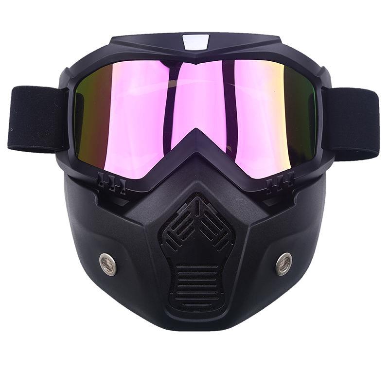 Motocross Motorcycle ATV Bike Offroad PaintBall Mask Goggles Detached