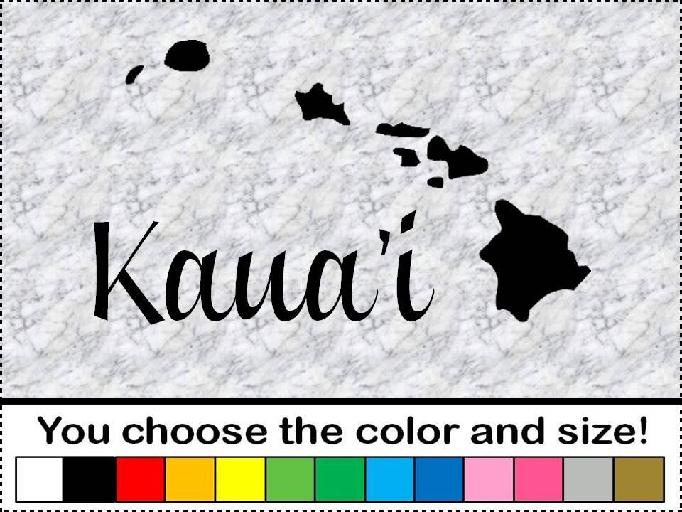 KauaiHawaiianIslandsKauaiCarVinylDecalCarTruckWindowStickerWall