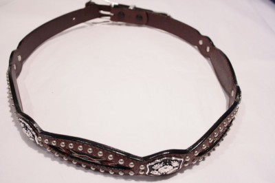Cowboy Belts on Hand Made Belt Western Bling Cowboy Leather Concho Belts   Ebay