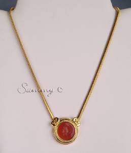 PC Gold Roman Soldier Intaglio Pendant Snak