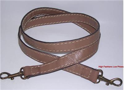 FOSSIL Replacement Shoulder Bag Strap FX LEATHER Light Brown Brass Hardware Clip | eBay