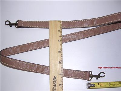 FOSSIL Replacement Shoulder Bag Strap FX LEATHER Light Brown Brass Hardware Clip | eBay