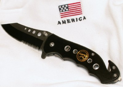 Sniper Spring Assisted Open Rescue Blade Pocket Knife