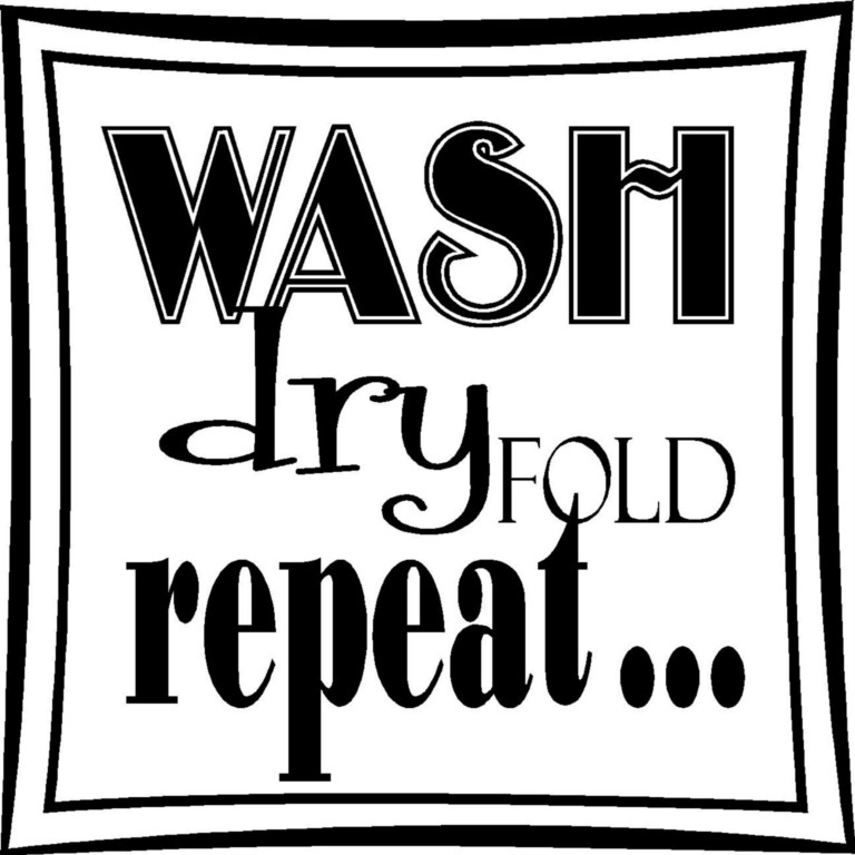 Wash Dry Fold Repeat Laundry Room Vinyl Wall Stickers eBay