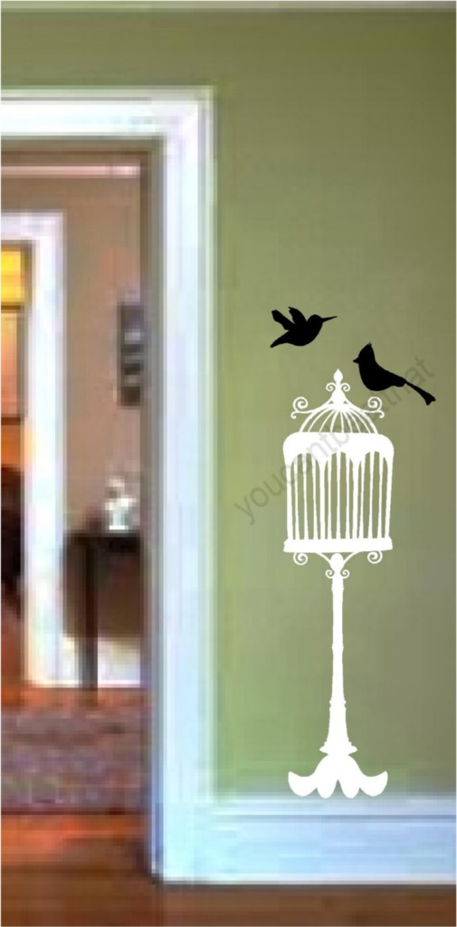 Bird Cage Vinyl Wall Decal Stickers Room Decor